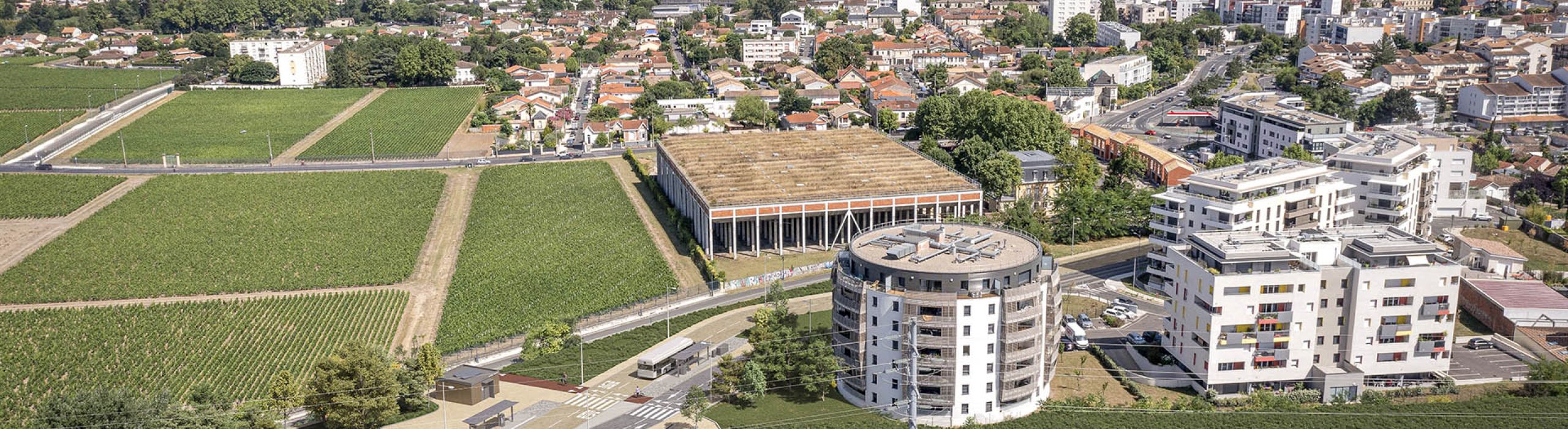 Vue aérienne du future pôle d'échange multimodal de Talence-Médoquine.