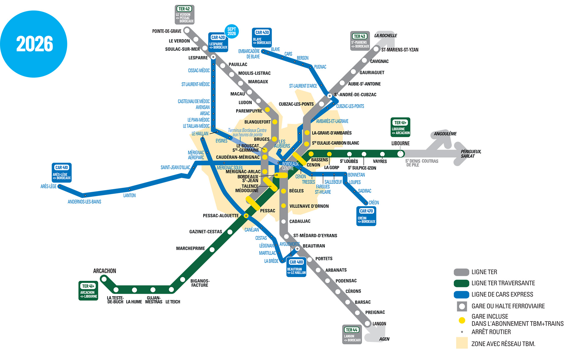 Carte RER Métropolitain 2026